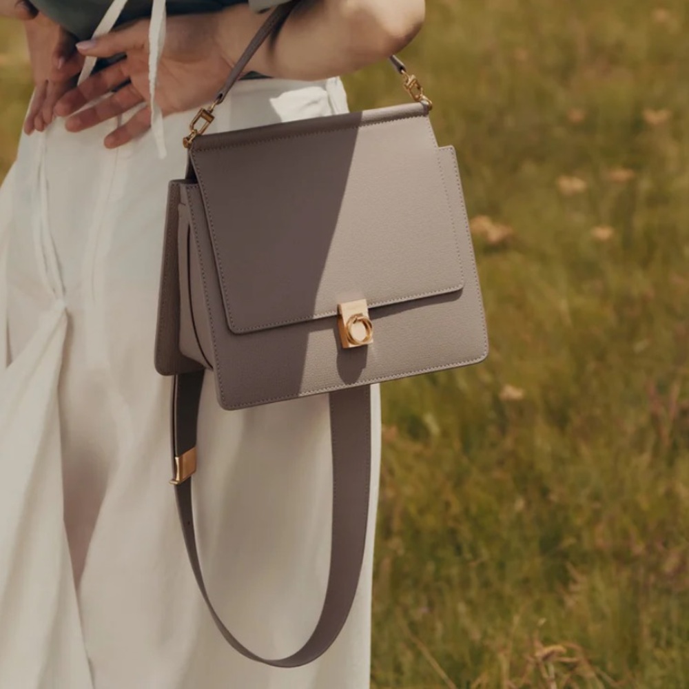 Polene Número Sept Taupe Crossbody Bag